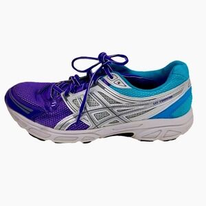 ASICS Gel Contend Women 11‎ Running Walking Shoes Purple Teal Silver Comfort